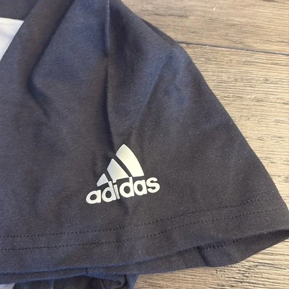 NWT [adidas] Kansas Jayhawks NCAA Tie-Dye Graphic Short-Sleeve T-Shirt Women’s L - Picture 6 of 10